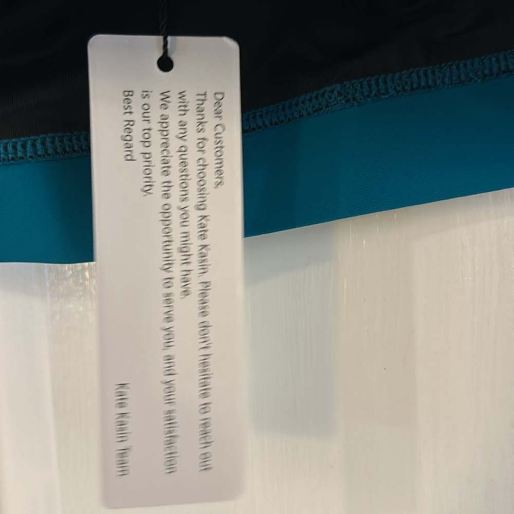 NWT Women’s Teal Kate Kasin High Waisted Tummy Control Full Coverage Bikini - Picture 6 of 8